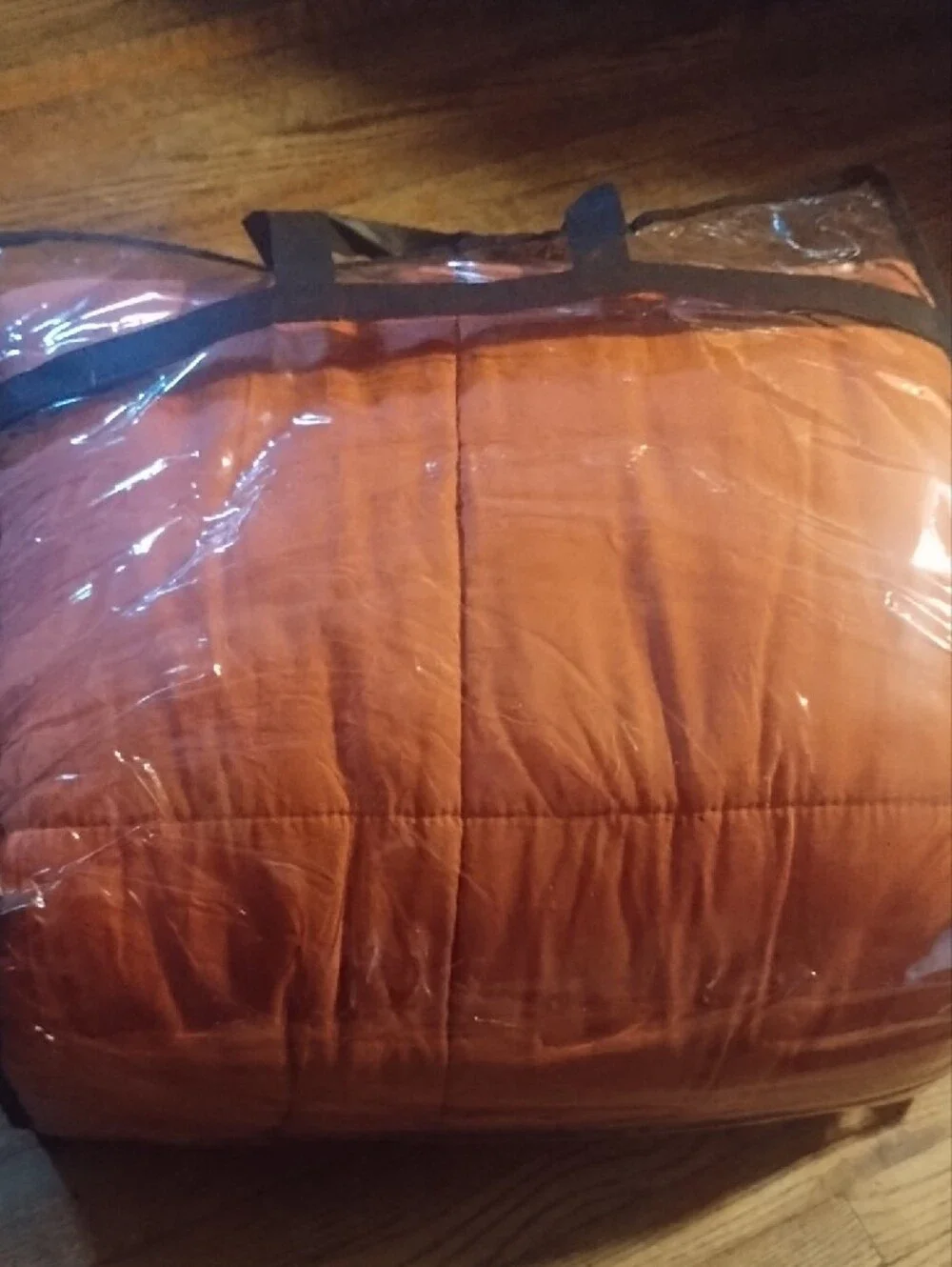 Orange Quilted Throw Blanket -